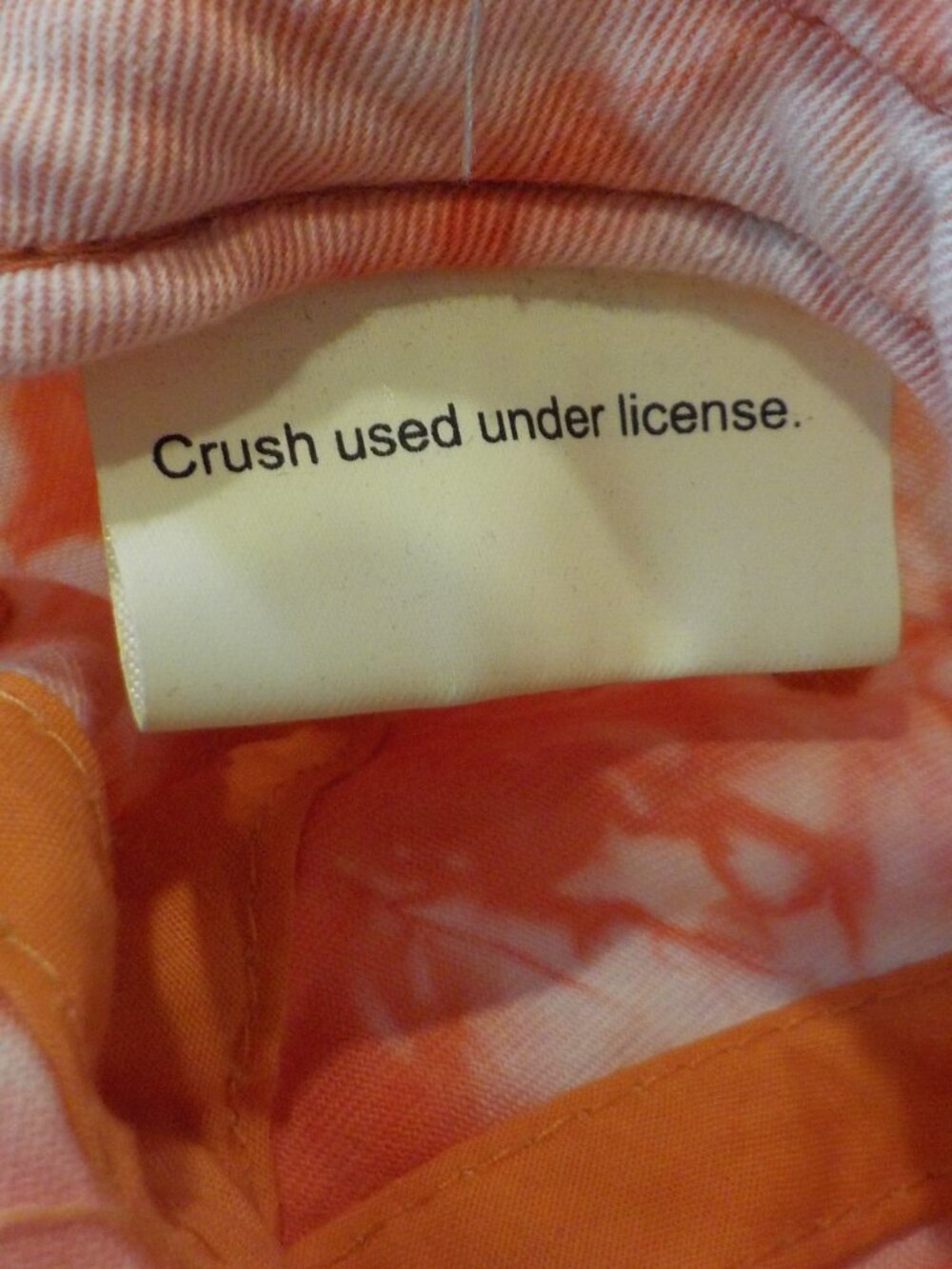 Orange CRUSH Distressed Strap Back Women's Hat - Picture 6 of 6